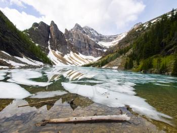 Lake in the mountains of Canada, pristine nature. Canadian landscape.