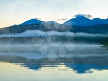 Lake in the mountains of Canada, pristine nature. Canadian landscape.