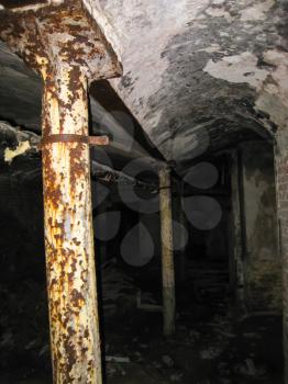 Corps and basements dorm in Khamovniki. Ancient antique building built before the 19th century flood.