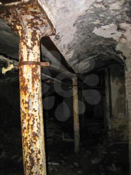 Corps and basements dorm in Khamovniki. Ancient antique building built before the 19th century flood.