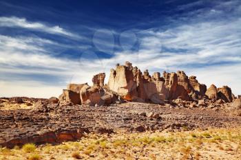 Bizarre cliffs in Sahara Desert, Tassili N'Ajjer, Algeria
