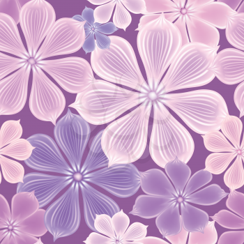 Flowers seamless background. Floral seamless texture with flowers.