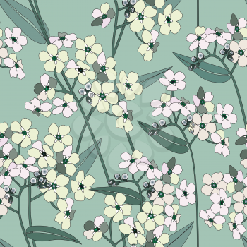 Floral seamless pattern. Flower background. Flourish garden texture