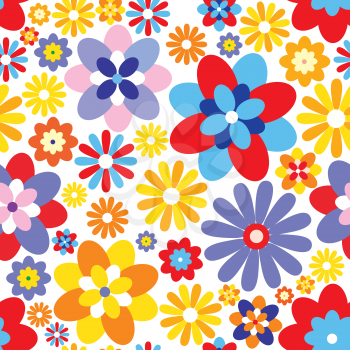 Floral seamless pattern. Flower background. Flourish garden texture