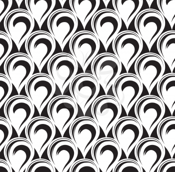 Geometric seamless pattern. Vector abstract background. Tiling black and white texture. Cool cell structure