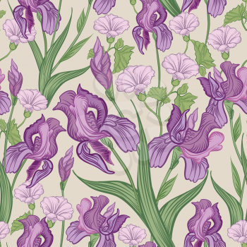 Floral seamless background. Flower pattern.