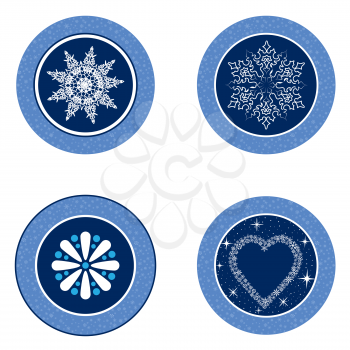 Christmas icons set. Happy Winter Holiday background. Gift ornamental design elements