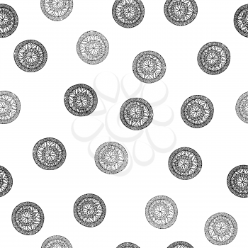 Abstract geometric pattern. Floral oriental ethnic background. Arabic ornament. Ornamental motives of the paintings of ancient Indian fabric patterns.