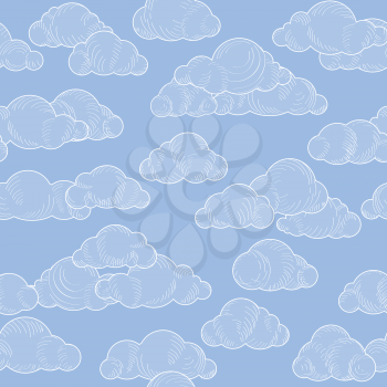 Cloud pattern. Cloudy sky seamless backround