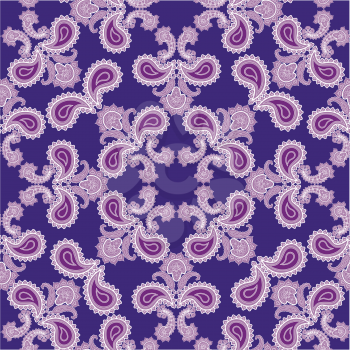 Flourish seamless pattern. Abstract floral geometric background. Fantastic flowers  motif ornament