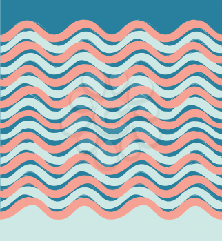 Abstract wave seamless pattern. Stylish geometric background. Wavy line ornamental wallpaper.  Water wave line stripe texture