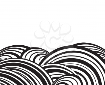 Abstract wavy background. Optical stripe pattern. Wavy black and white wallpaper