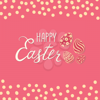 Happy Easter greeting card. 