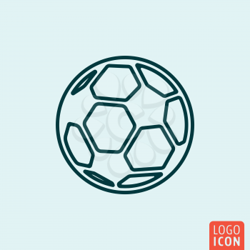 Football soccer Icon logo line flat design. Vector illustration.