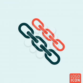 Link icon. Link logo. Linksymbol. Link chain icon isolated, minimal design. Vector illustration