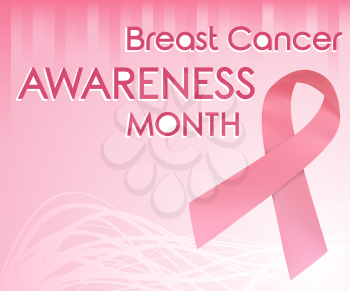 Breast cancer awareness month poster. Vector illustration.