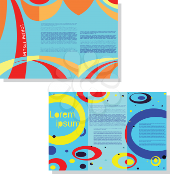 Set of abstract brochure template. Vector design.