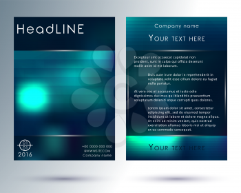 Flyer Brochure Template. Layout A4 size. Abstract Blur Design. Vector illustration.