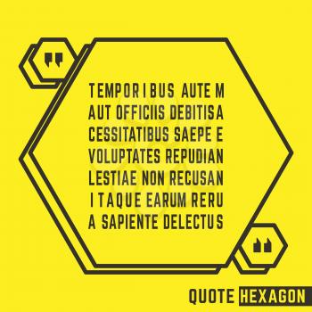 Quote Square Speech Text Hexagon. Vector illustration.
