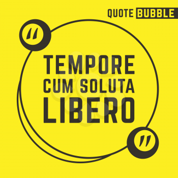 Quote Square Speech Text Bubble. Vector illustration.