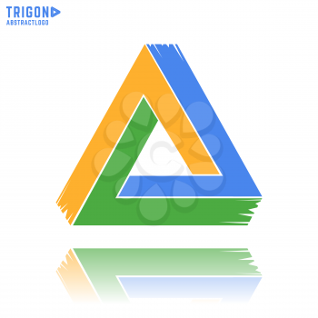 Logo Triangle for corporate identity. Abstract design template. Vector illustration.