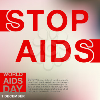 World Aids Day poster. Stop Aids. Vector illustration