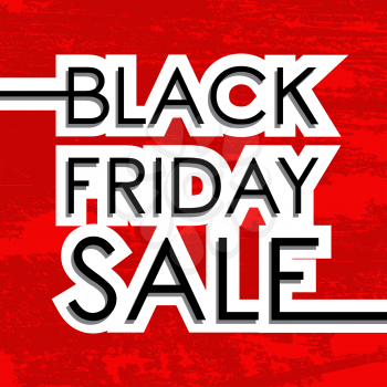 Black Friday Sale design poster. Vector illustration.