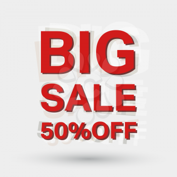 Big sale icon. Sale banner. Special offer. Sale icon. Web sale sticker. Vector illustration