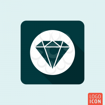 Diamond icon. Jewelry business symbol. Vector illustration