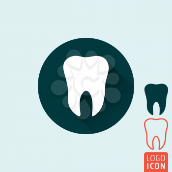 Tooth icon. Dentist office symbol. Vector illustration