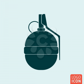 Grenade icon. Hand grenade isolated. Vector illustration