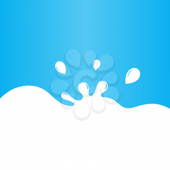 A splash of milk background. Vector illustration.