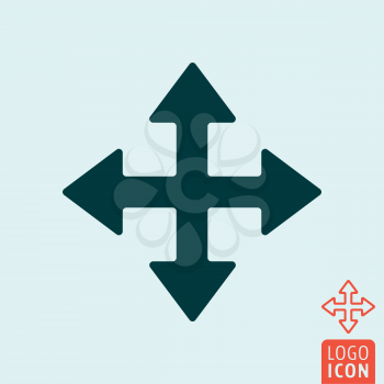Cursor icon. Extend resize enlarge cursor vector illustration.