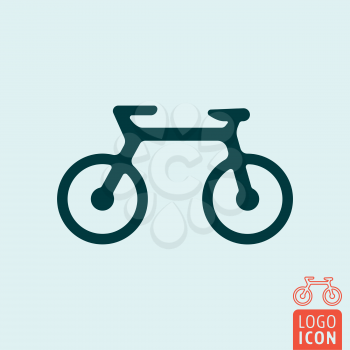 Bicycle icon. Bike isolated symbol. Vector illustration