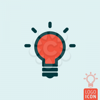 Light bulb icon. Idea bulb symbol. Vector illustration