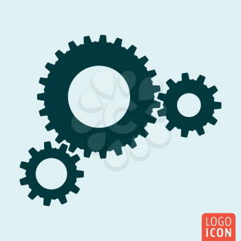 Gears icon. Cog wheels. Union, teamwork symbol Vector illustration