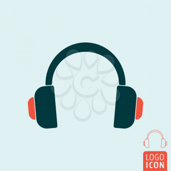 Headphone icon. Wireless headphones symbol. Vector illustration