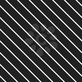 Black diagonal seamless lines pattern on white background. Vector illustration.
