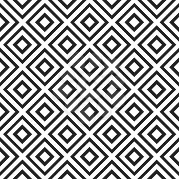 Seamless pattern with rhombus and diagonal lines. Abstract geometric background. Vector illustration.