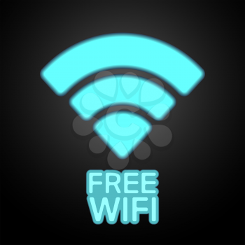 Free wifi icon. Wireless Wi-Fi zone network symbol. Vector illustration.