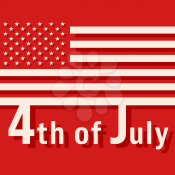 4th of July - USA Independence Day. Design for greeting cards, holiday banners, cover brochures and flyers. Vector illustration.