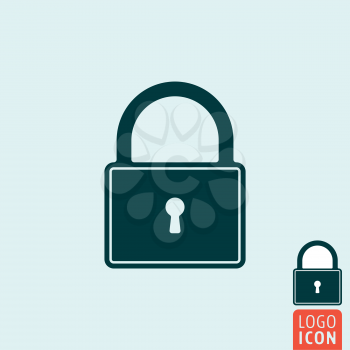 Lock icon. Padlock close symbol. Vector illustration