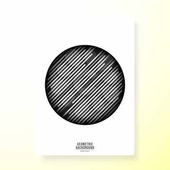 Minimal geometric design for cover, printing products, flyer, presentation, brochure or wall decor. Vector illustration.