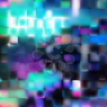 Colorful blurred squares background. Abstract gradient pixel pattern. Vector illustration.