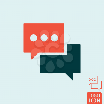Chat message icon. Speech bubble symbol. Vector design illustration.