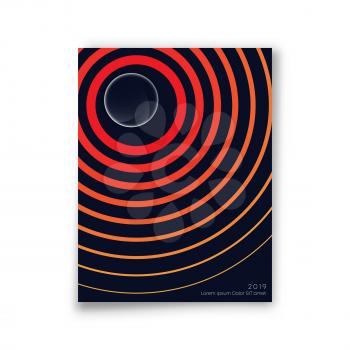 Cover minimal design. Abstract circle line background for the banner, flyer, poster, brochure or other printing products. Vector illustration.
