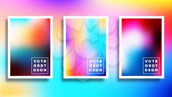 Set of a colorful gradient for background, flyer, poster, brochure cover, typography or other printing products. Vector illustration.