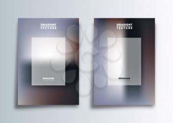 Two gradient cover template design for flyer, poster, brochure, typography or other printing products. Vector illustration.
