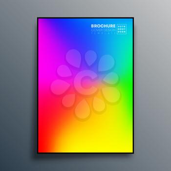 Poster with colorful gradient texture design for wallpaper, flyer, brochure cover, typography or other printing products. Vector illustration.
