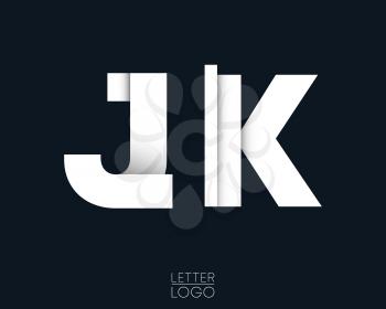 Letter J and K template logo design. Vector illustration.